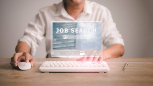 job search on computer